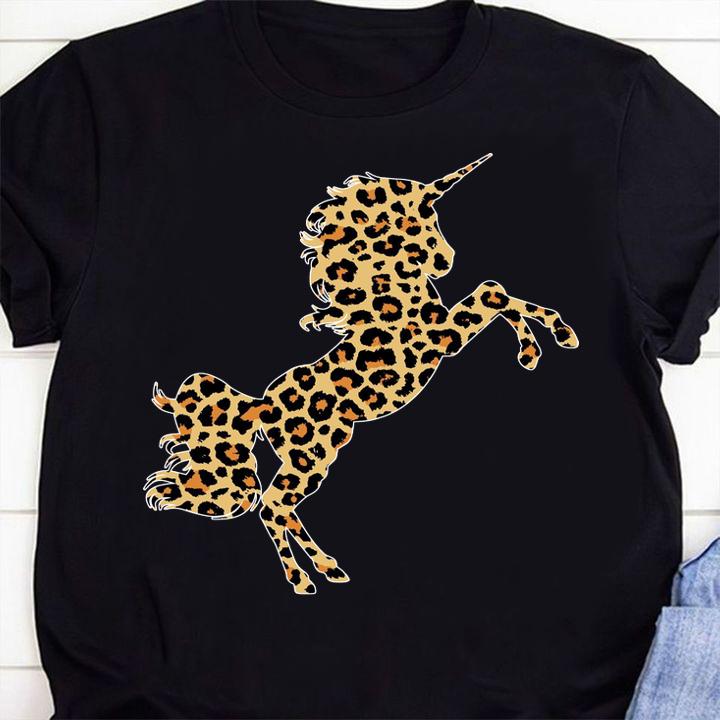 Unicorn leopard t-shirt shirt