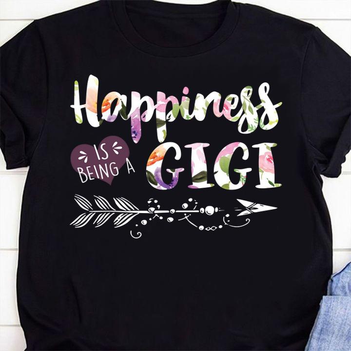 Awesome Happiness is Being a Gigi Cute Womens Grandma Tees t-shirt shirt