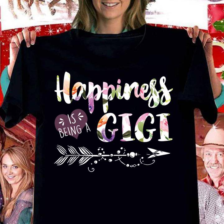 Awesome Happiness is Being a Gigi Cute Womens Grandma Tees t-shirt woman shirt