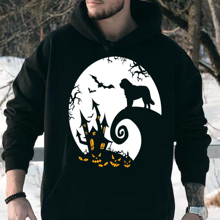 Funny Saint Bernard And Moon Halloween Costume t-shirt hoodie