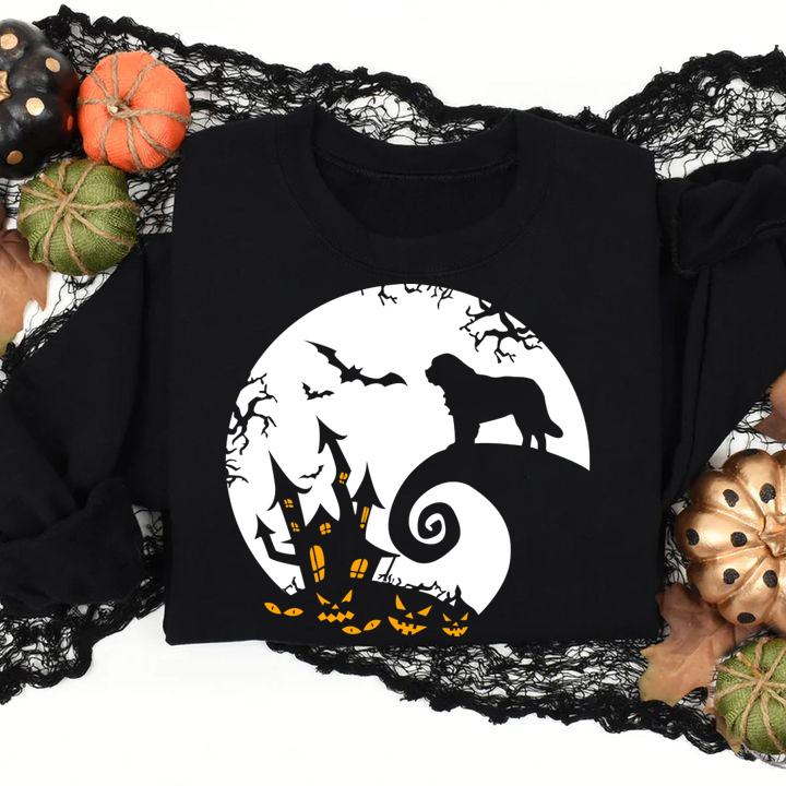 Funny Saint Bernard And Moon Halloween Costume t-shirt sweatshirt
