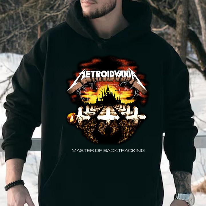 Metallica Metroidvania Master Of Back Tracking t-shirt hoodie