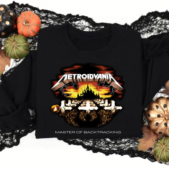 Metallica Metroidvania Master Of Back Tracking t-shirt sweatshirt