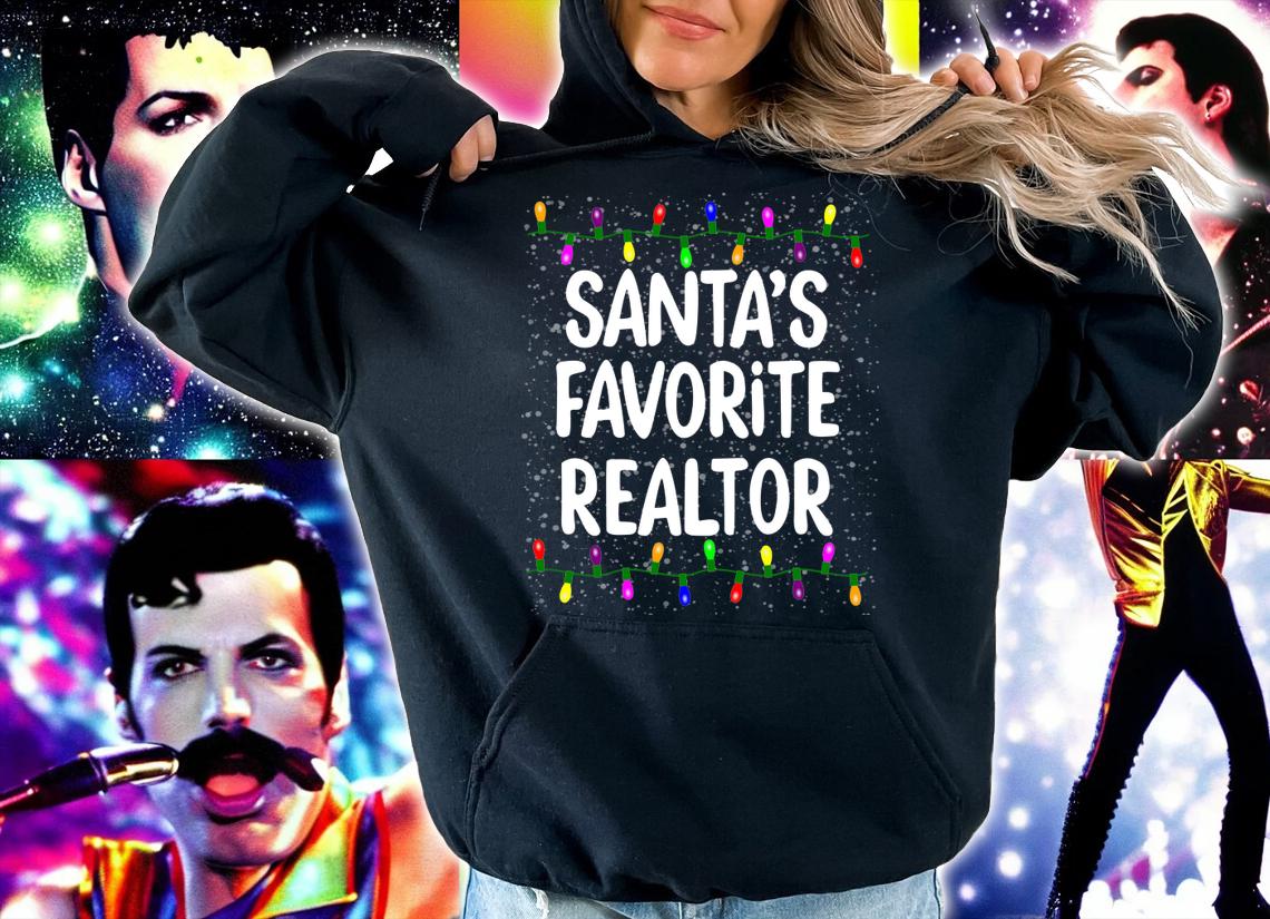Awesome Santa's Favorite Realtor Christmas Estate Agent Broker Gift t-shirt hoodie