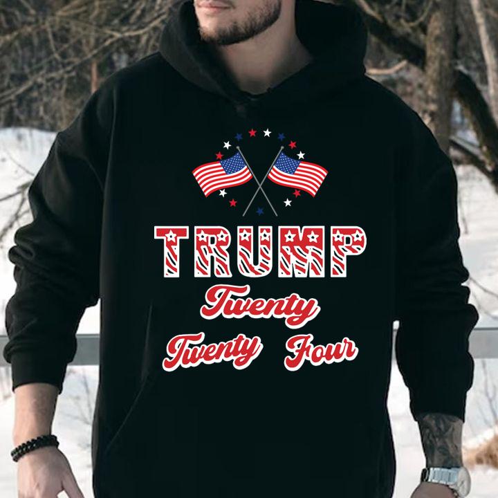 Trump Twenty Twenty Four In 2024 American Flag Election t-shirt hoodie