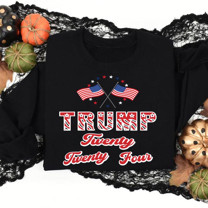 Trump Twenty Twenty Four In 2024 American Flag Election t-shirt sweatshirt