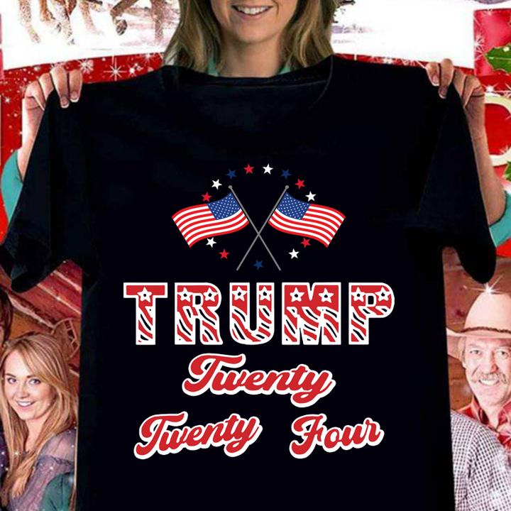 Trump Twenty Twenty Four In 2024 American Flag Election t-shirt woman shirt