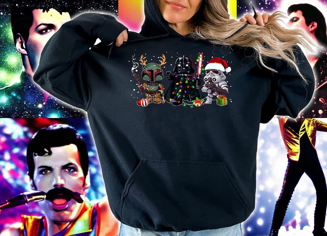 Darth Vader Clone Trooper Boba Fett Star Wars Christmas t-shirt hoodie