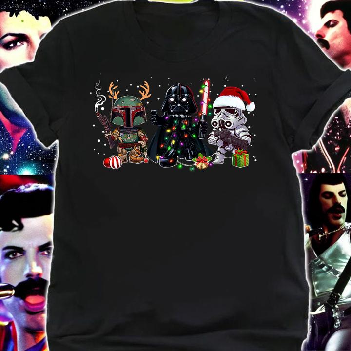 Darth Vader Clone Trooper Boba Fett Star Wars Christmas t-shirt shirt