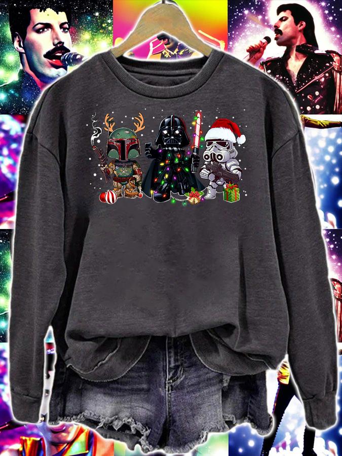 Darth Vader Clone Trooper Boba Fett Star Wars Christmas t-shirt sweatshirt