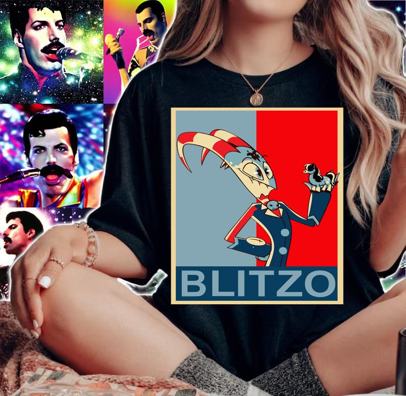 Helluva Boss Anime Blitzo Character t-shirt woman shirt