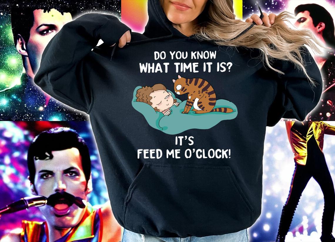 Do You Know What Time Is It It's Feed Me O'Clock Cat t-shirt hoodie