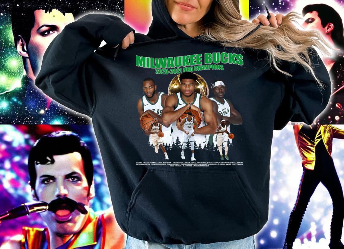 Milwaukee Bucks 2020-2021 NBA Champions t-shirt hoodie