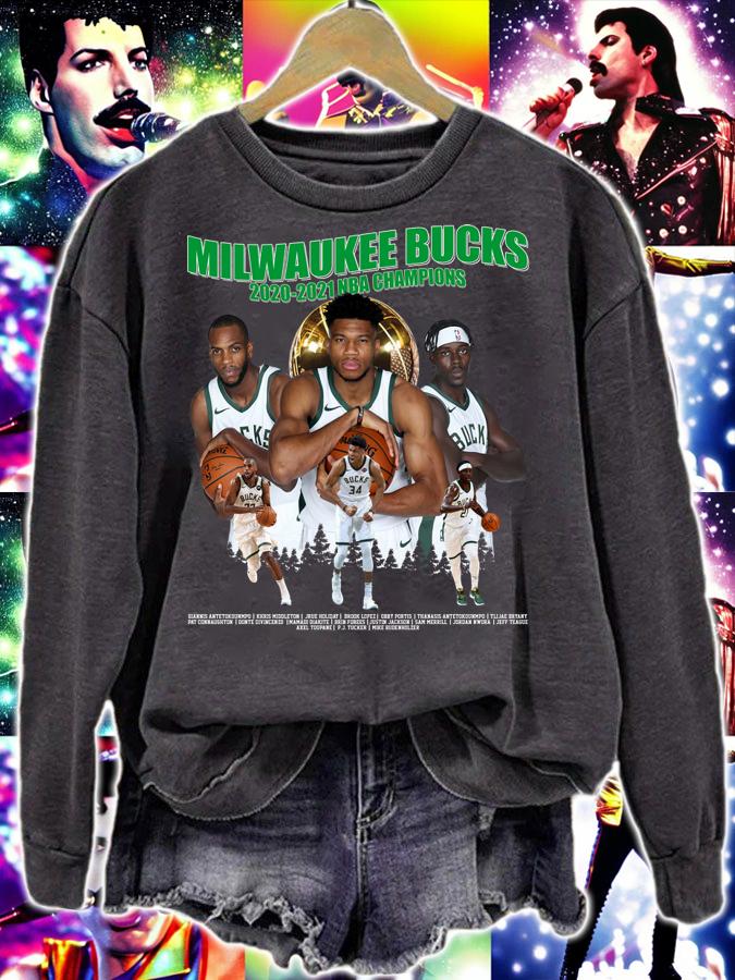 Milwaukee Bucks 2020-2021 NBA Champions t-shirt sweatshirt