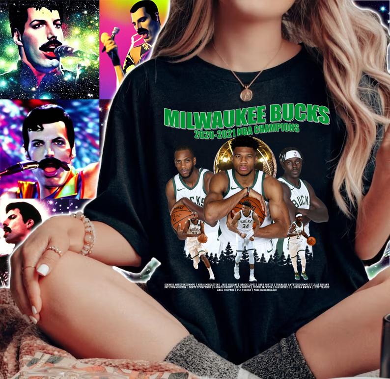 Milwaukee Bucks 2020-2021 NBA Champions t-shirt woman shirt