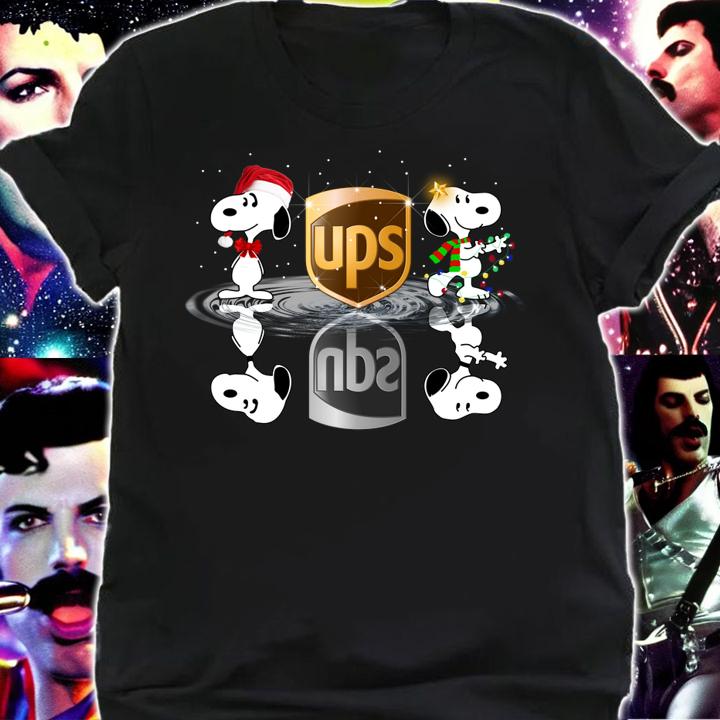 Snoopy Ups water mirror reflection Christmas t-shirt shirt