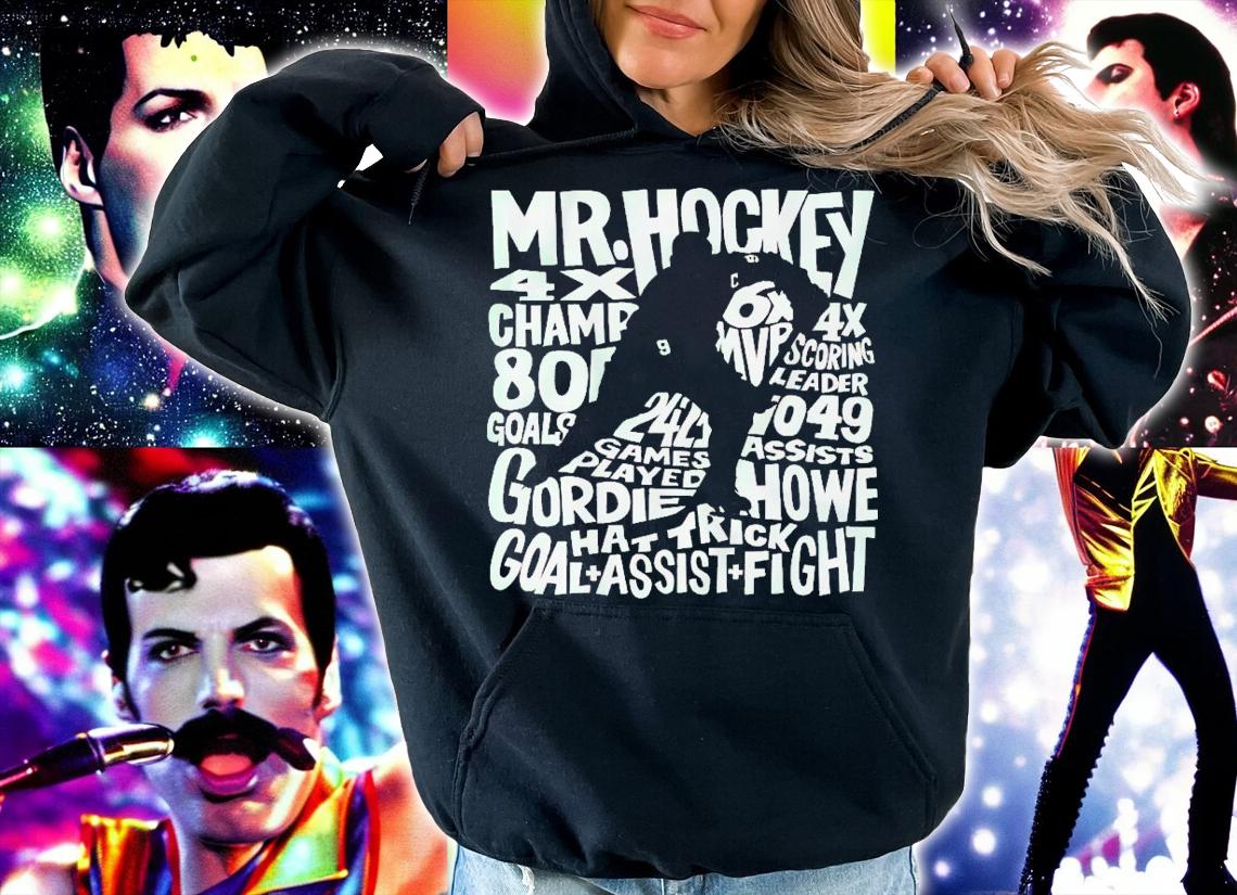 Detroit Red Wings Gordie Howie word art t-shirt hoodie