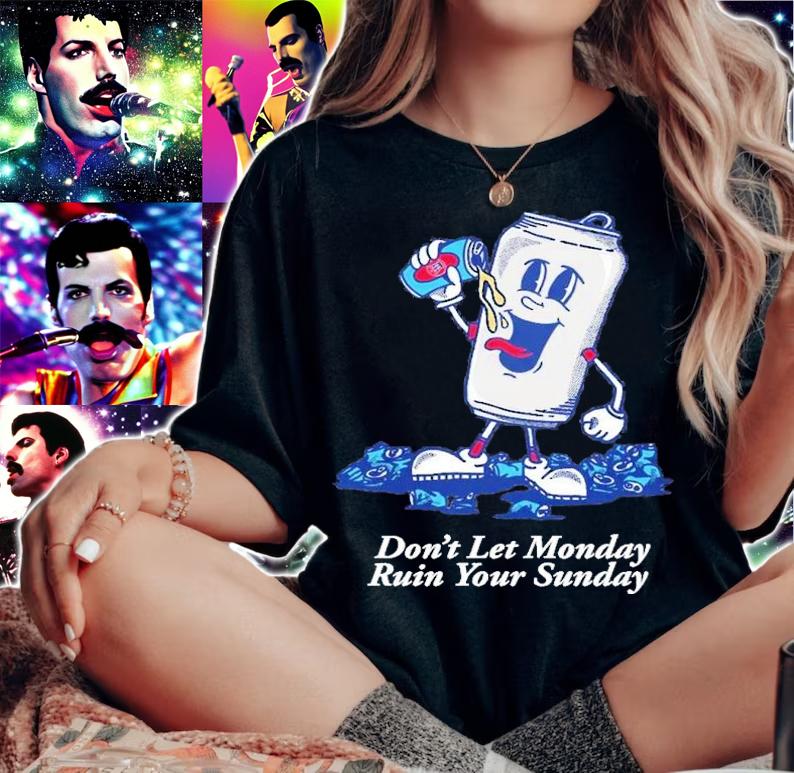 Don't Let Monday Ruin Your Sunday Graphic t-shirt woman shirt