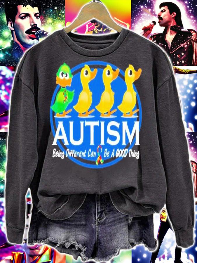Duck autism being different can be a good thing t-shirt sweatshirt