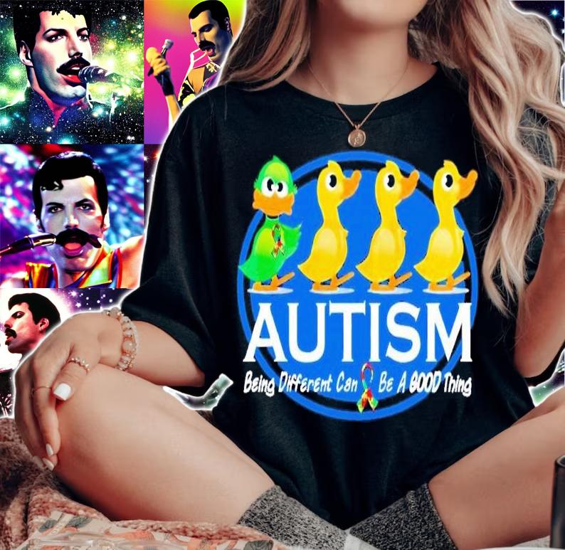 Duck autism being different can be a good thing t-shirt woman shirt