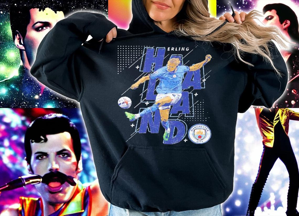 Erling Haaland Manchester City Abstract Name League t-shirt hoodie