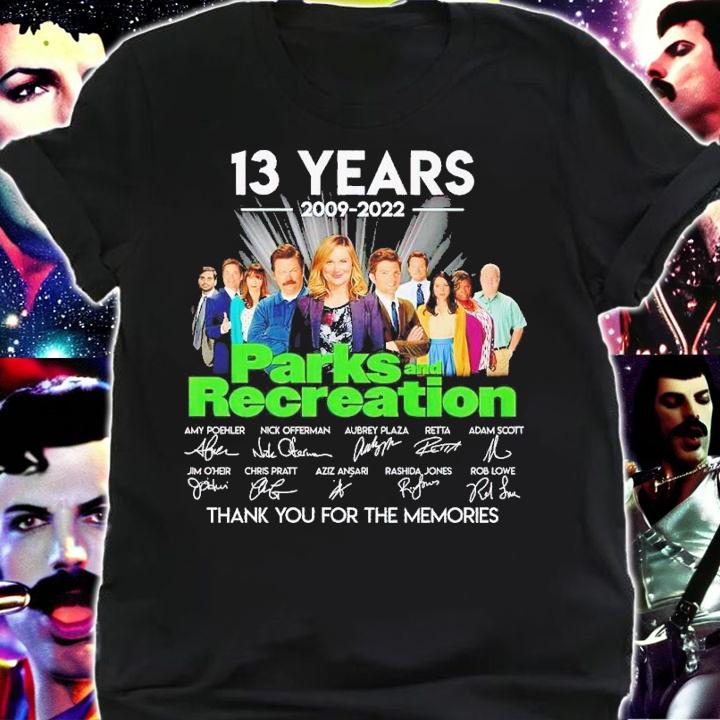 13 years 2009 2022 Parks and Recreation thank you for the memories shirt t-shirt shirt