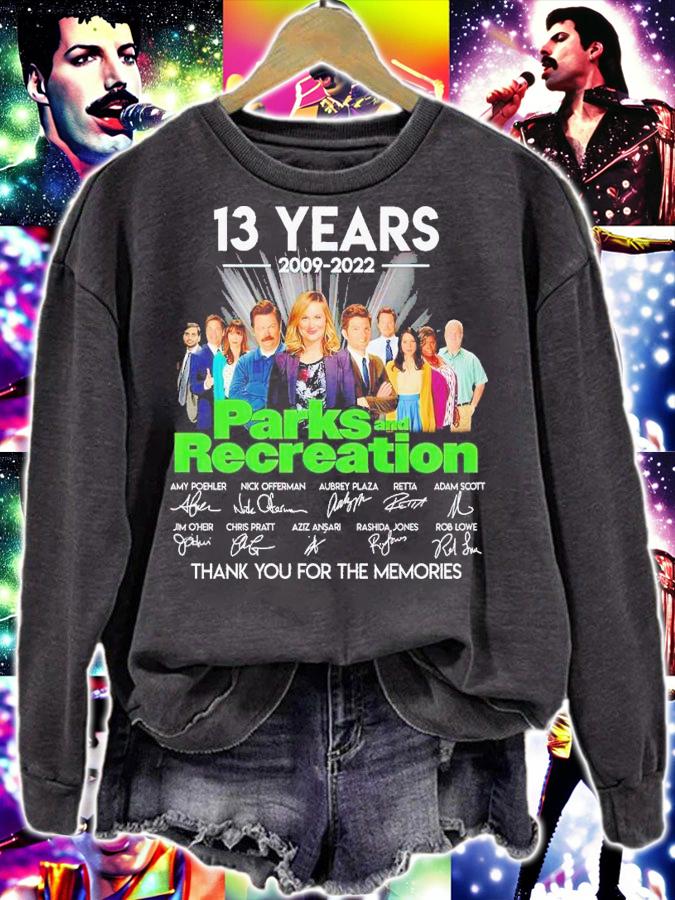 13 years 2009 2022 Parks and Recreation thank you for the memories shirt t-shirt sweatshirt