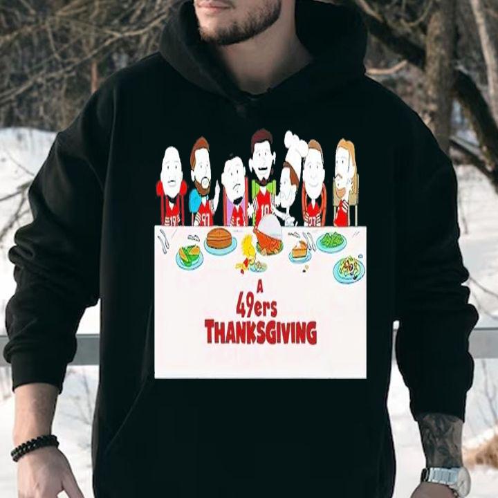 A 49ers Thanksgiving Peanuts shirt t-shirt hoodie