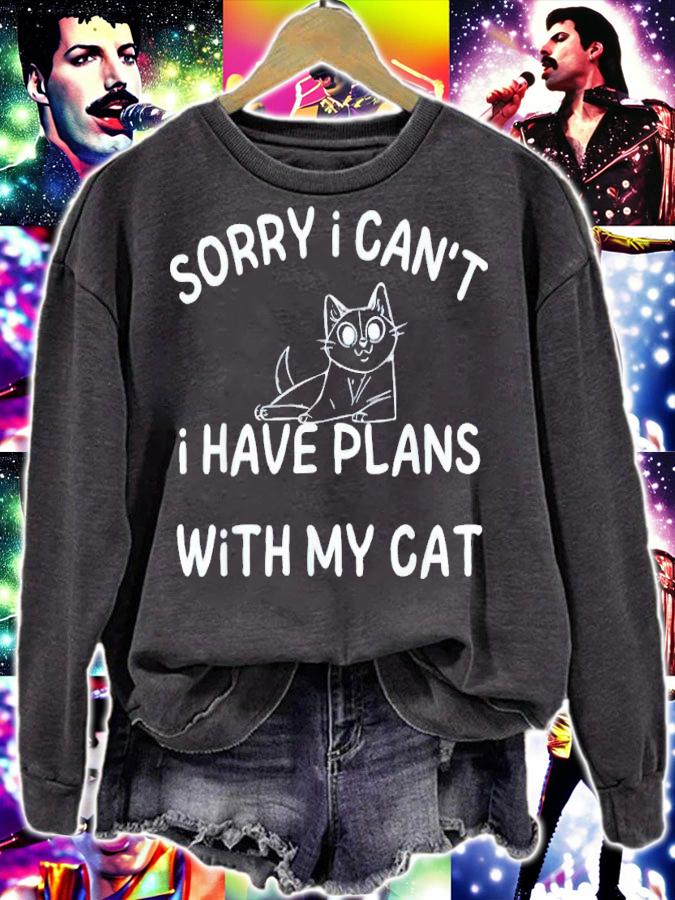 Cat sorry i can't i have plans with my cat shirt t-shirt sweatshirt