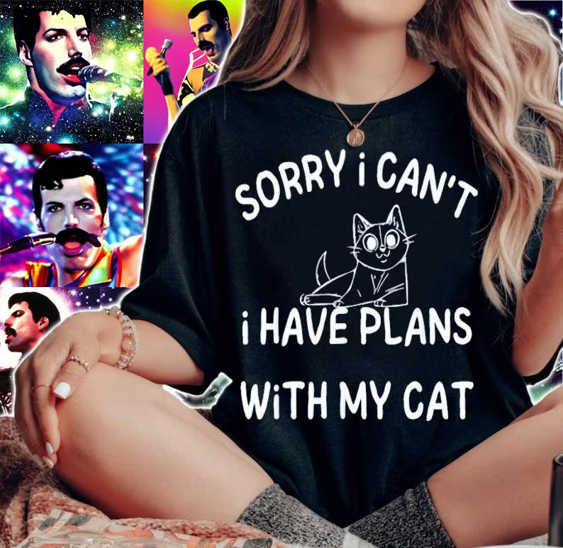 Cat sorry i can't i have plans with my cat shirt t-shirt woman shirt