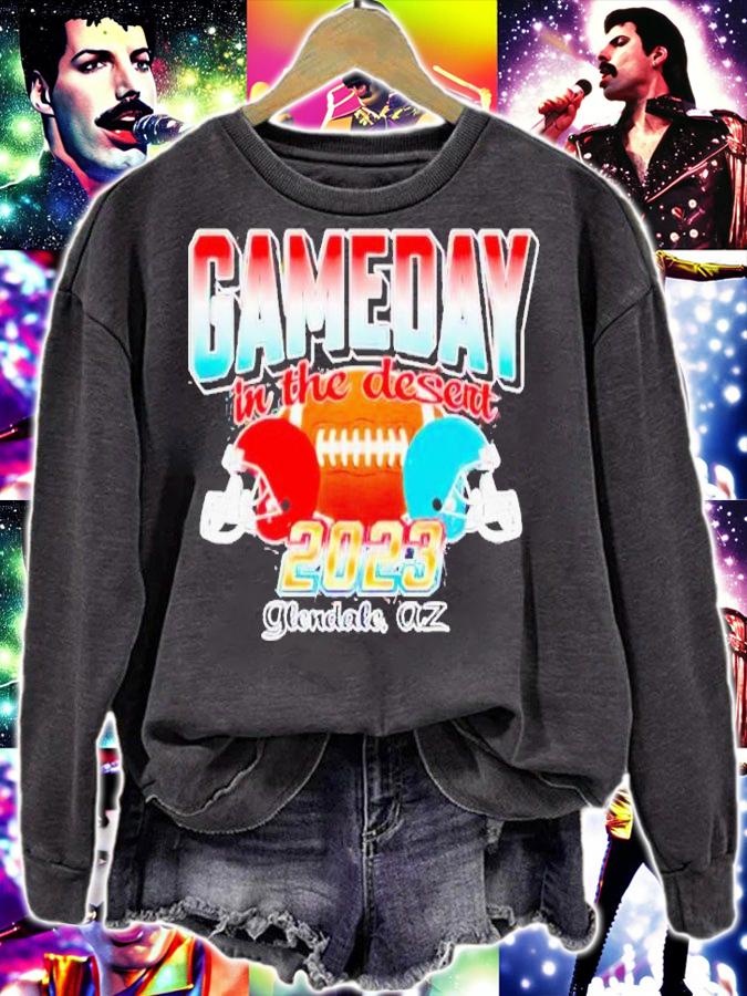 Game day in the desert Kansas City Chiefs Vs Philadelphia Eagles Super Bowl 2023 shirt t-shirt sweatshirt