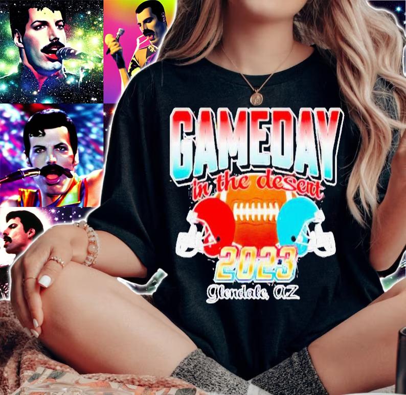Game day in the desert Kansas City Chiefs Vs Philadelphia Eagles Super Bowl 2023 shirt t-shirt woman shirt