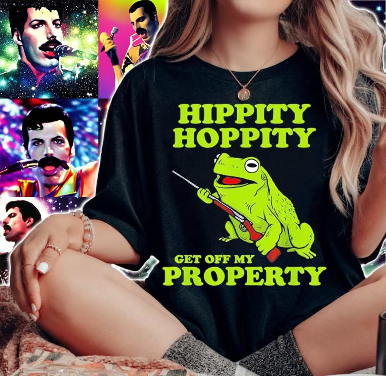 Hippity Hoppity Get Off My Property Frog Shirt t-shirt woman shirt