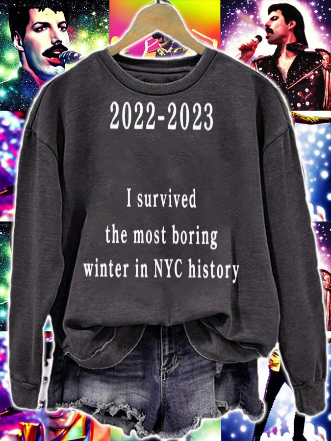 I survived the most boring winter in NYC history 2022-2023 shirt t-shirt sweatshirt
