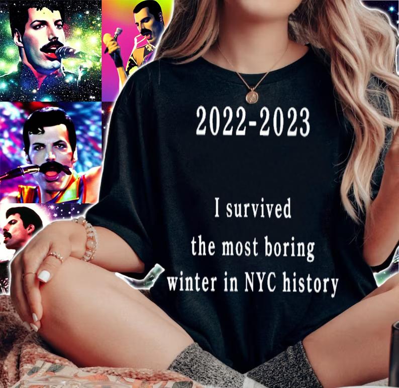 I survived the most boring winter in NYC history 2022-2023 shirt t-shirt woman shirt