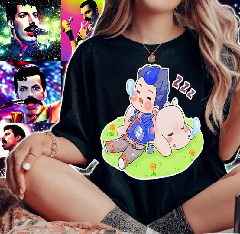 Hippo sleepy mousepad shirt t-shirt woman shirt