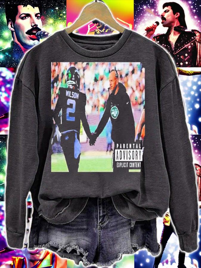 Robert Saleh and Zach Wilson Parental Advisory shirt t-shirt