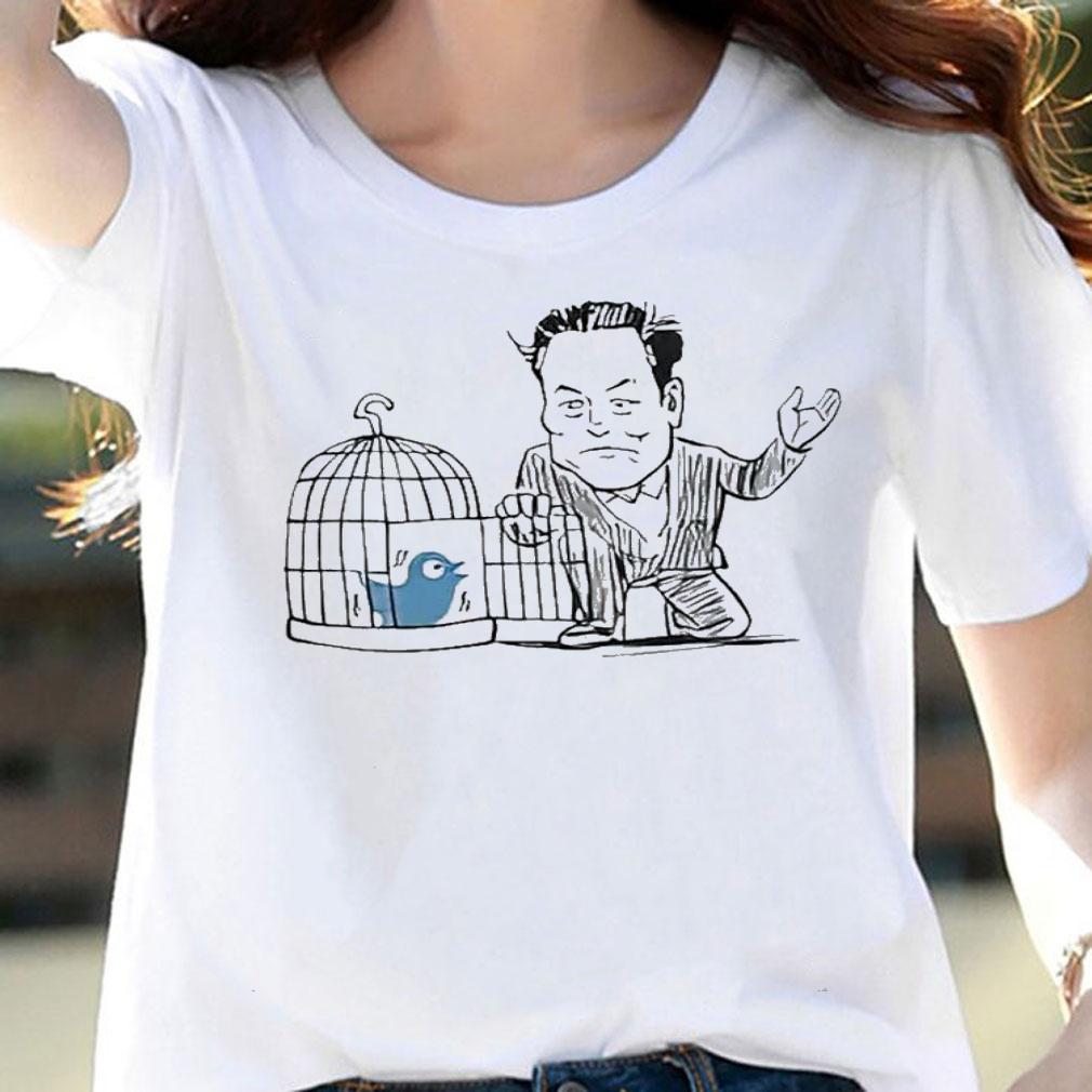 Twitter bird is freed Elon Musk shirt t-shirt woman shirt