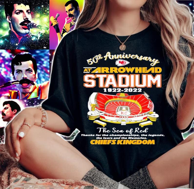 50th anniversary at Arrowhead Stadium 1922 2022 The Sea of Red Chiefs Kingdom shirt t-shirt woman shirt