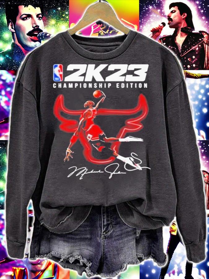 Michael Jordan Dunk NBA 2K23 Championship Edition Signature Shirt t-shirt