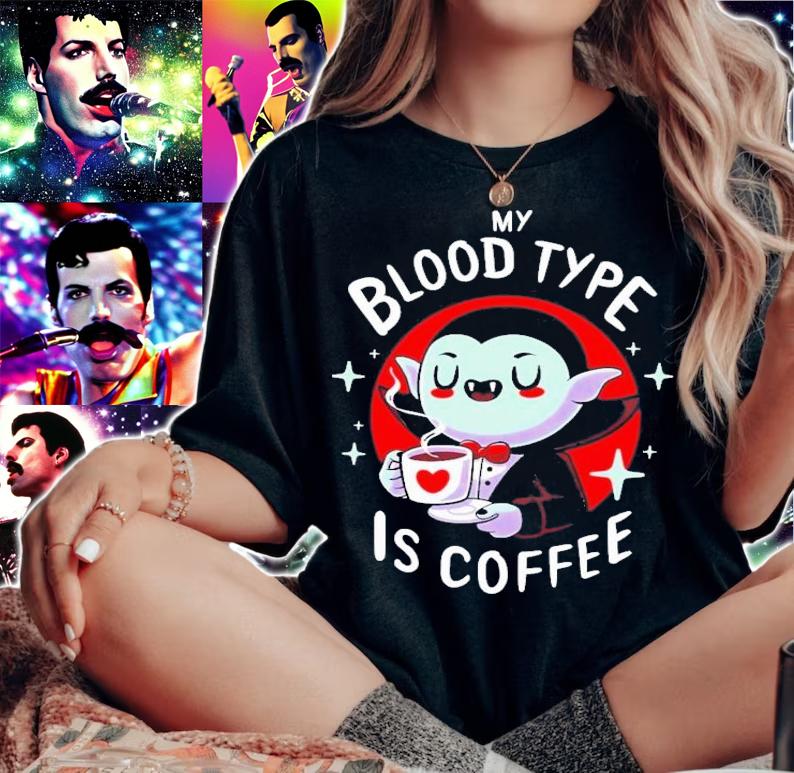 My Blood Type Is Coffee Hotel Transylvania Hotel Transylvania T-Shirt t-shirt woman shirt