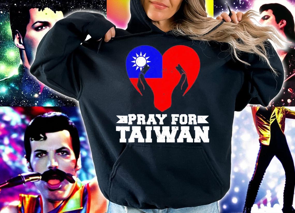 Pray For Taiwan Supporter Taiwanese Flag Heart shirt t-shirt hoodie