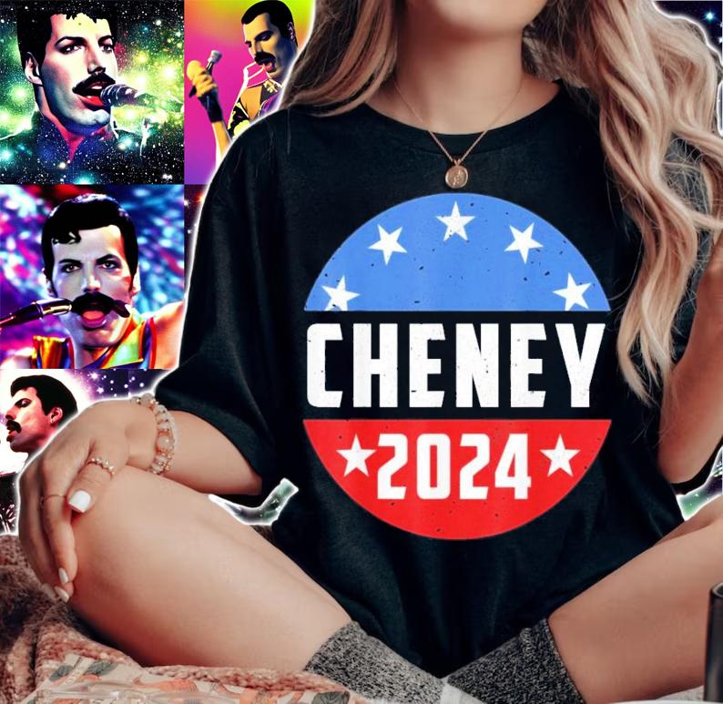Retro USA Flag Liz Cheney 2024 USA Election Shirt t-shirt