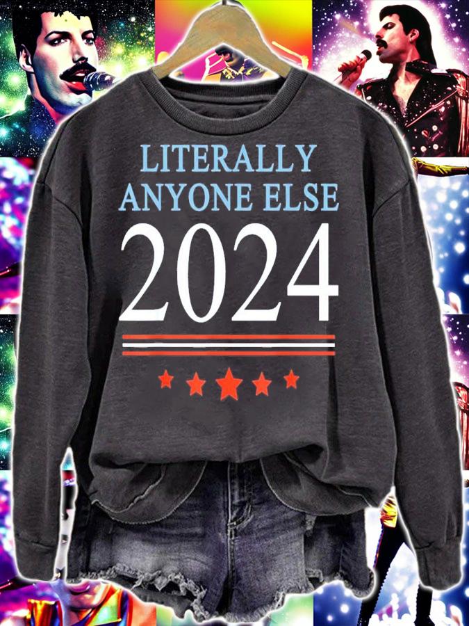 Anti Joe Biden Literally Anyone Else 2024 Vote 2024 T-Shirt t-shirt