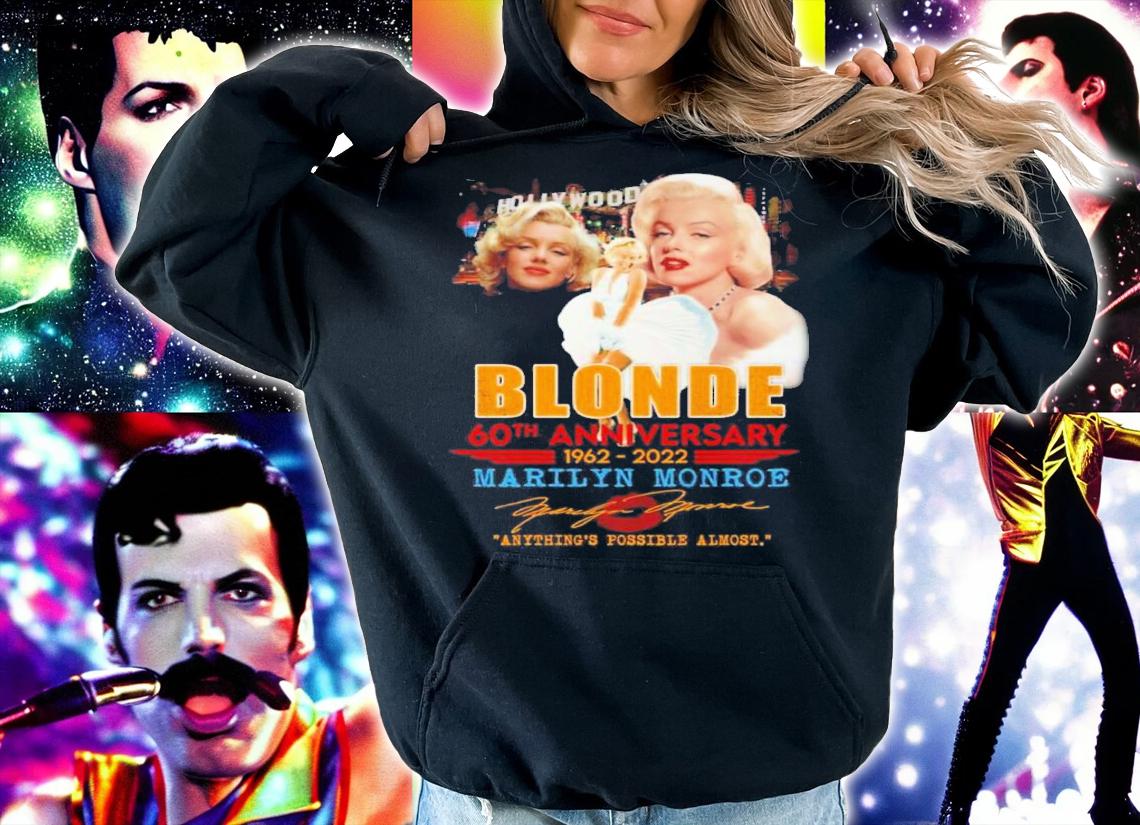 Blonde 60th anniversary 60th anniversary 1962 2022 Marilyn Monroe shirt t-shirt hoodie