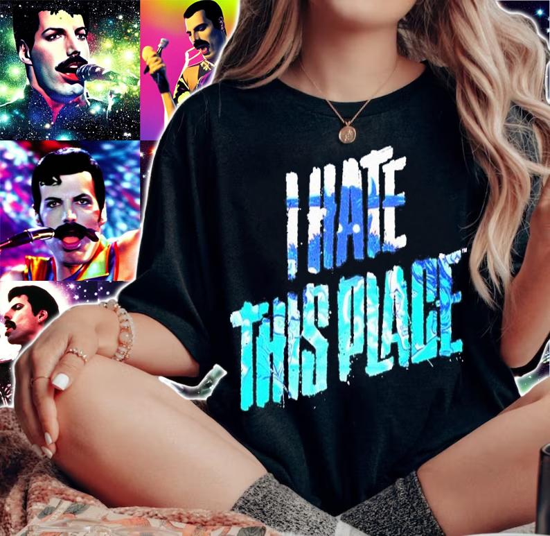I Hate This Place Large Logo shirt t-shirt woman shirt