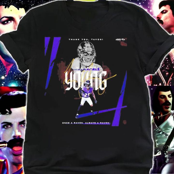Thank You Tavon Young Baltimore Ravens Once A Raven Always A Ravens Shirt t-shirt shirt