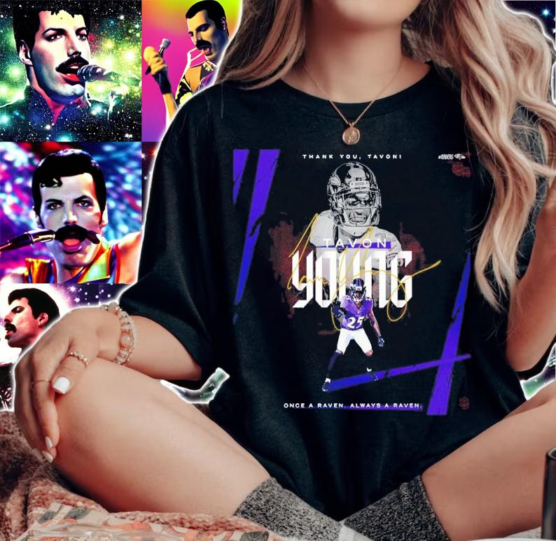 Thank You Tavon Young Baltimore Ravens Once A Raven Always A Ravens Shirt t-shirt woman shirt