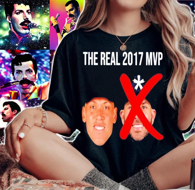The Real 2017 Mvp Aaron Judge Not Altuve Embroidered Hat Des shirt t-shirt