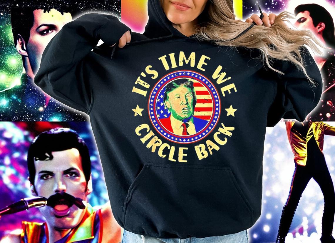 Time We Circle Back Trump 2024 American US Flag Trump Shirt t-shirt